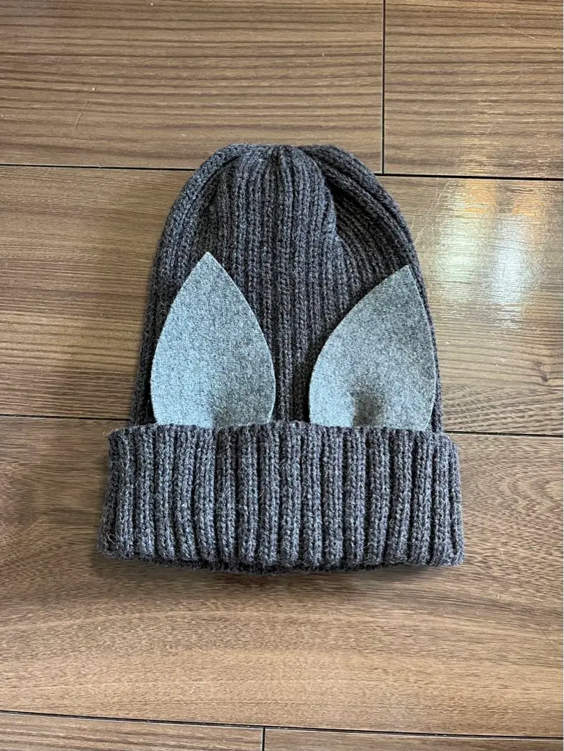 elfinfolk  ニット帽　ビーニー　新品未使用 eLfinFolk（エルフィンフォルク）23AW Beast beanie/black | V