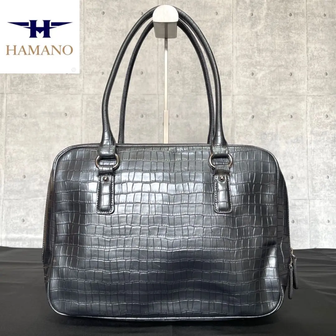 ⭐️未使用級⭐️　HAMANO　濱野　クロコ型押し　トートバッグ　レザー 楽天市場】濱野 バッグ クロコ 型押し トートバッグ ブランド