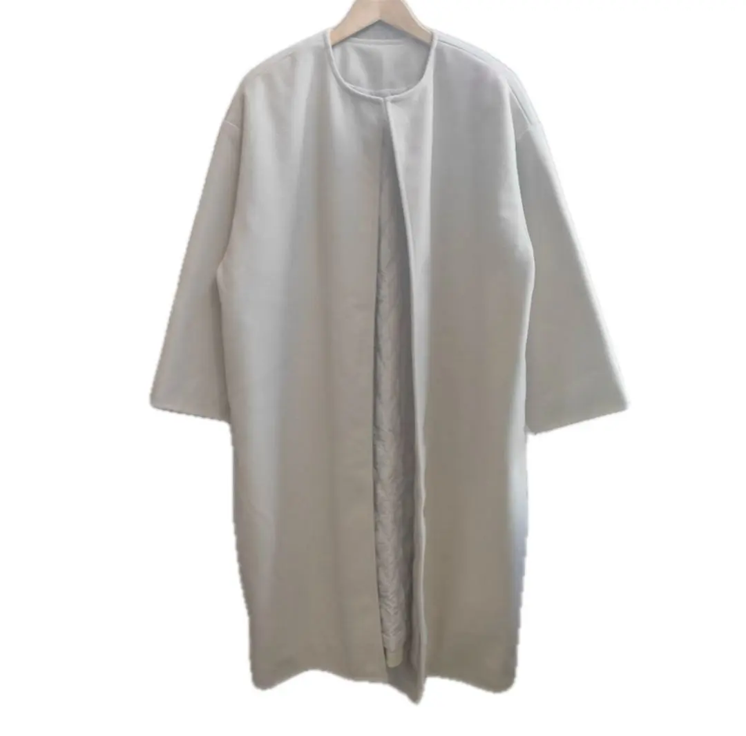 Thumbnail of New with tags, Moment+ Melton Quilted Volume Collarless Coat