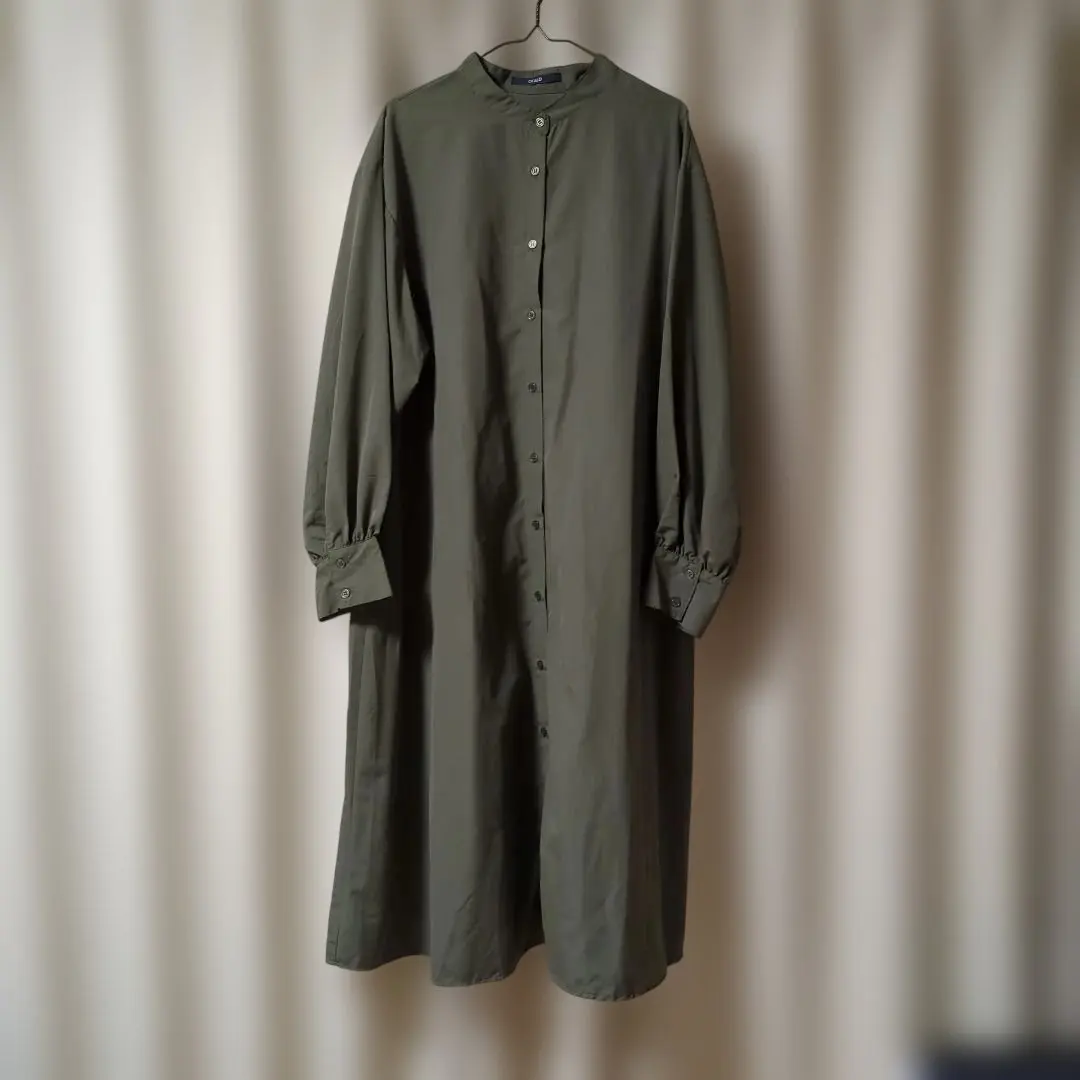 Thumbnail of Shimamura green shirt dress, size L