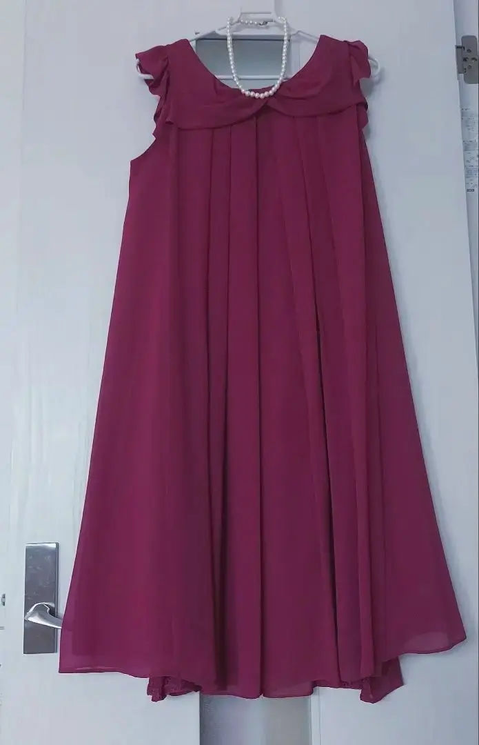 酒紅色 連衣裙 M 的縮圖