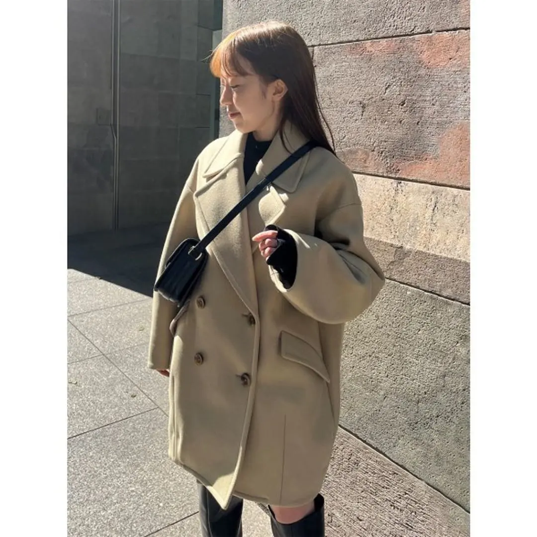 Thumbnail of Snidel Wool Cocoon Coat, Beige