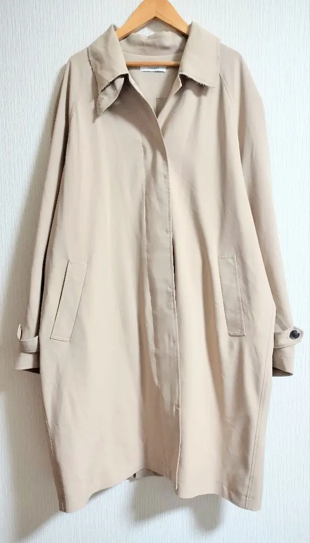 Thumbnail of JEANASiS JEANASiS Adult Casual Stand Collar Coat Long Sleeve Jacket Beige