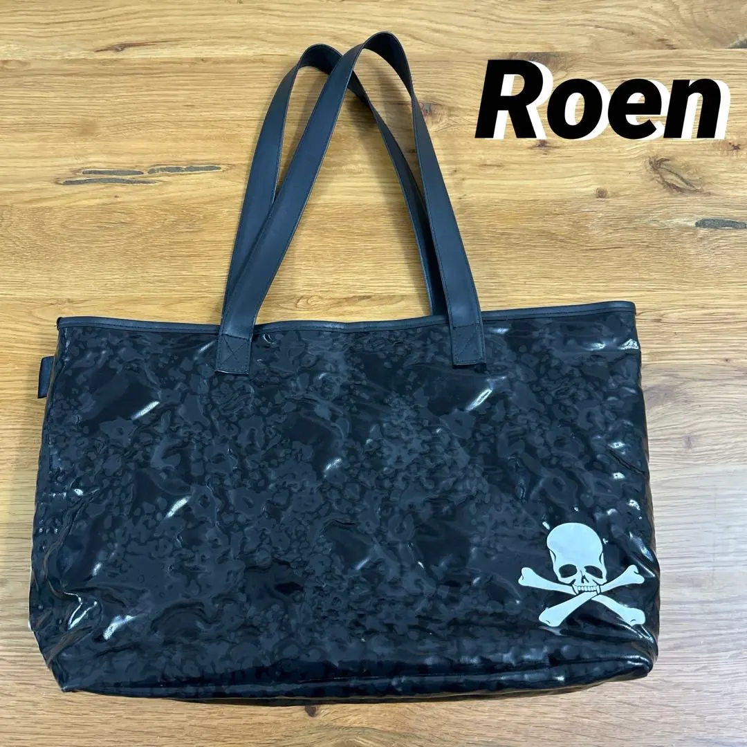 ロエン roen ミニボストンバック トートバッグ スカル スタッズ チェーン ロエン roen ミニボストンバック トートバッグ スカル スタッズ