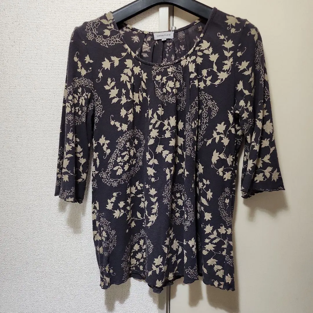 Thumbnail of SPORTIFF Navy Floral Print 3/4 Sleeve Tunic M