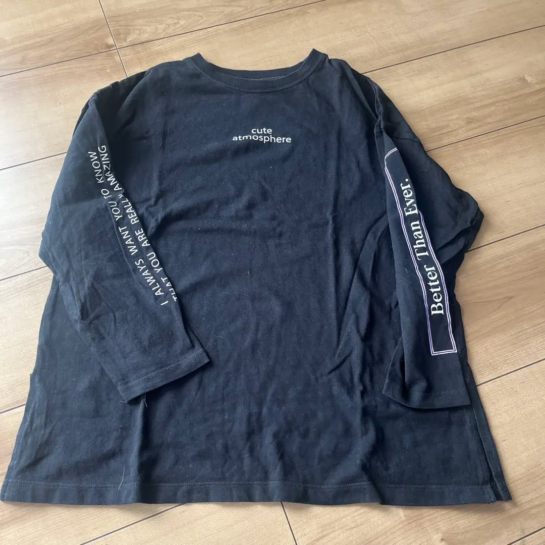 Thumbnail of GU Black Long Sleeve T-shirt with Print