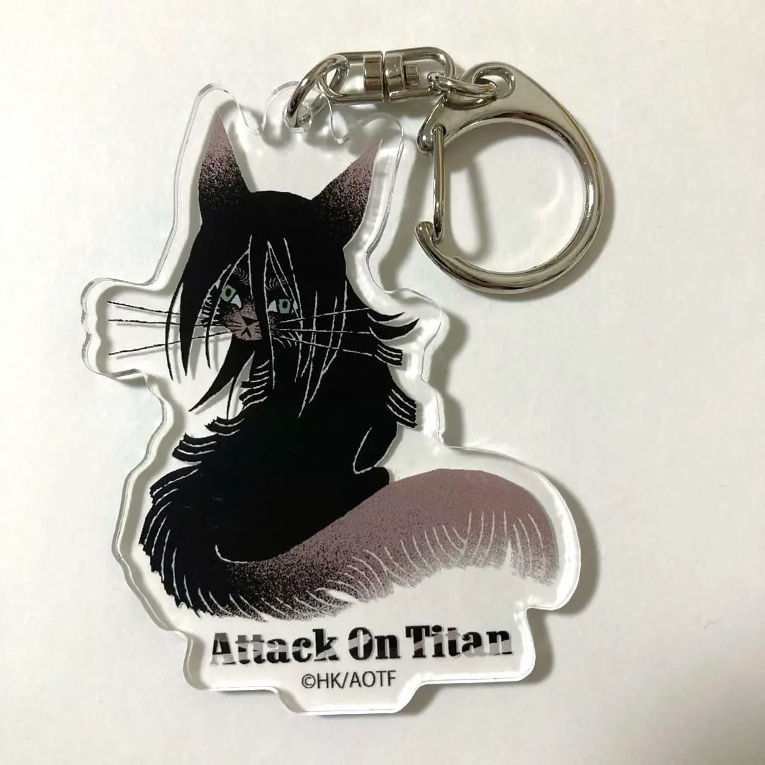 進撃の巨人 黒ねこ意匠 アクリルキーホルダー アクキー エレン リヴァイ m14048569097_1.jpg?1744519901