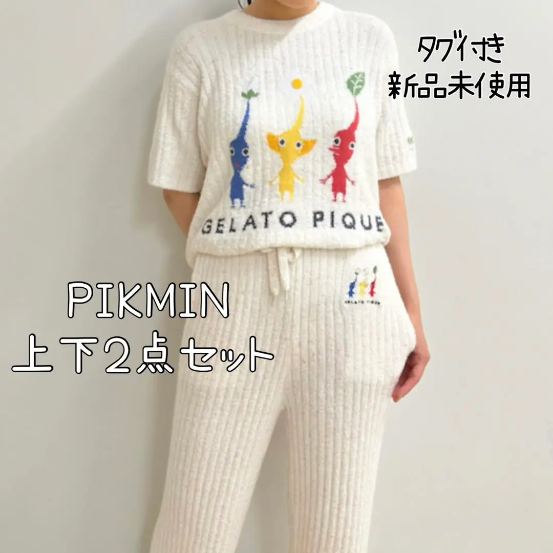 ジェラートピケ　ピクミン　青　プルオーバー gelato pique（ジェラートピケ）の「【PIKMIN】ジャガードプル