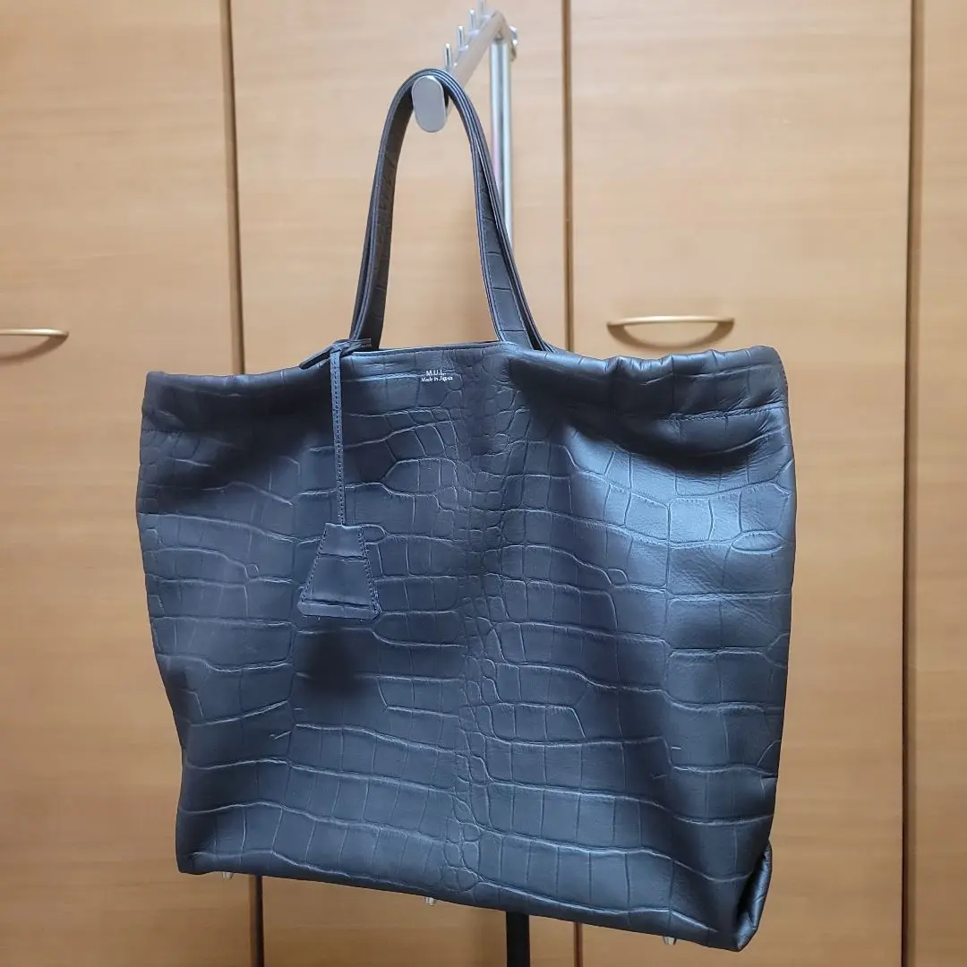 【新品】 M.U.L クロコダイル ベントトートM グレージュ M.U.L. エムユーエル ベントトート M MUL-087 | jolisac