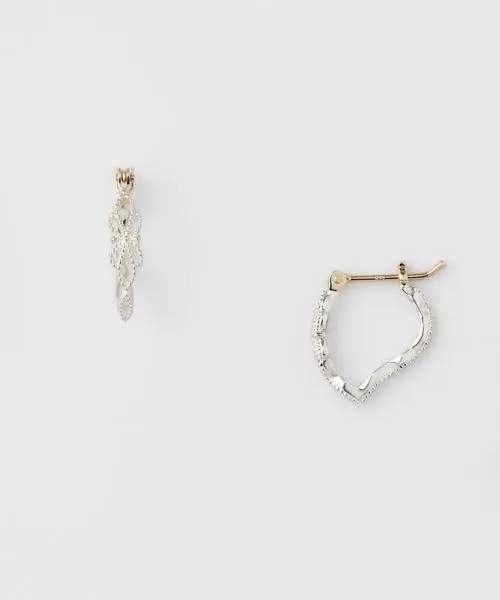 【美品】agete K10 透かしフープピアス agete ピアス K10フープピアス レディース : ZOZOTOWN Yahoo!店