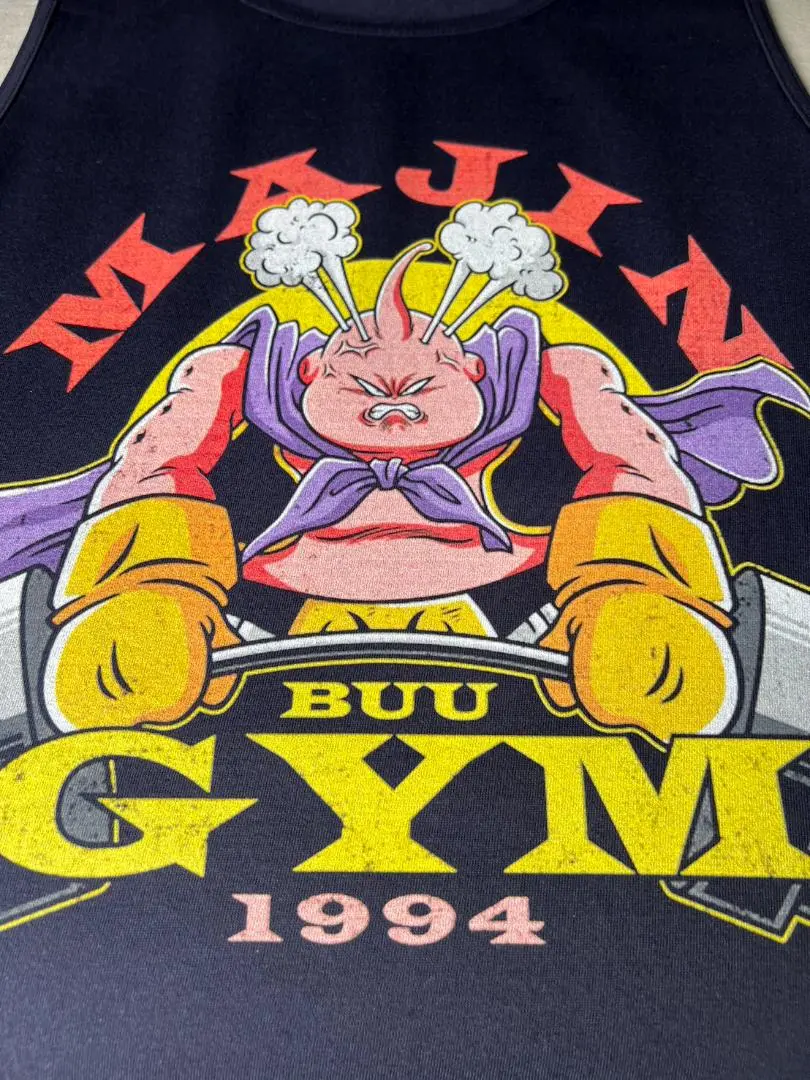 Mサイズ ドラゴンボールMAJIN VEGETA GYM 魔人ブウ　タンクトップ タンクトップ】 MAJIN BUU GYM 魔人ブウ ドラゴンボール ジム