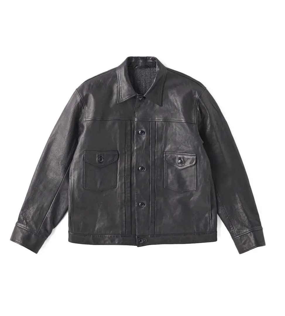 ダークブラウン セカンド レザージャケット old joe patina PATINA DEERSKIN COSSAK JACKET - 241OJ-JK10 – OLD JOE BRAND