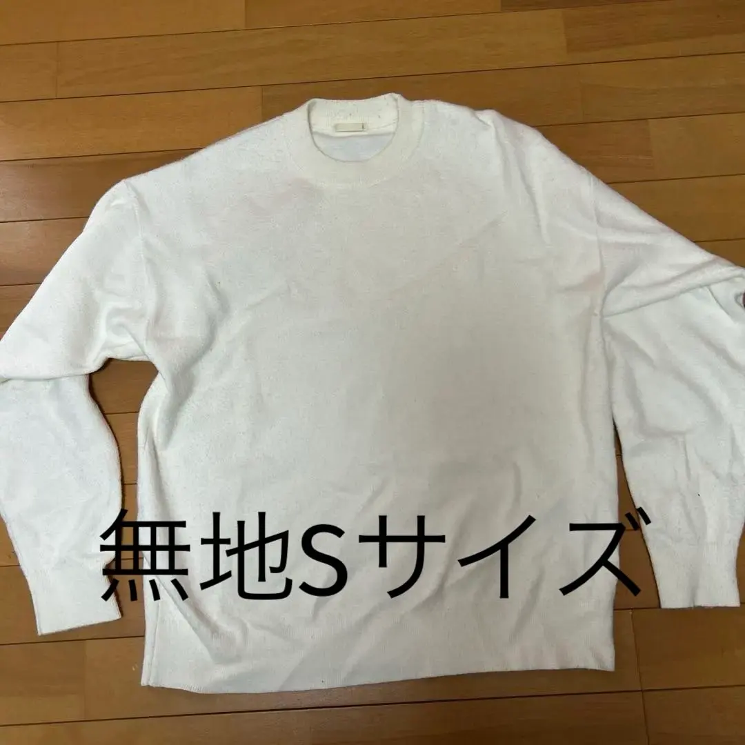 Thumbnail of Plain, Knit, White, Long Sleeve, Size S