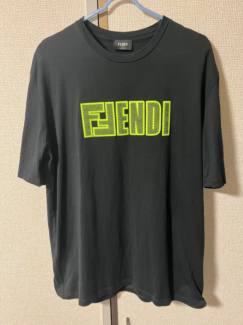 FENDI ロゴ メッシュトリム コットン Tシャツ 人気 FENDI ロゴ メッシュトリム コットン Tシャツ 人気 (FENDI/T