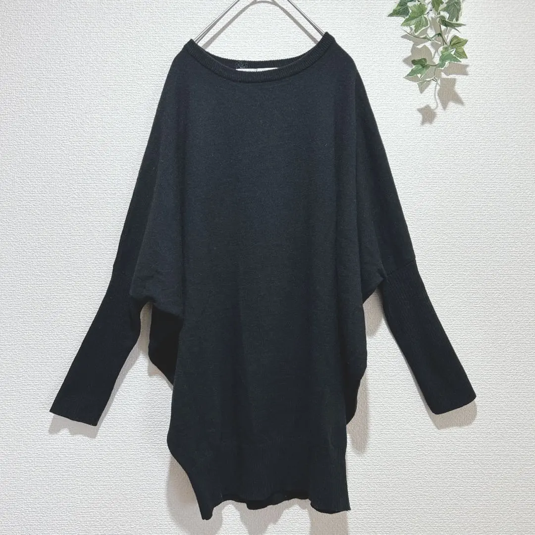 Thumbnail of Vantroa Dolman Sleeve Knit Long Black Size Not Listed