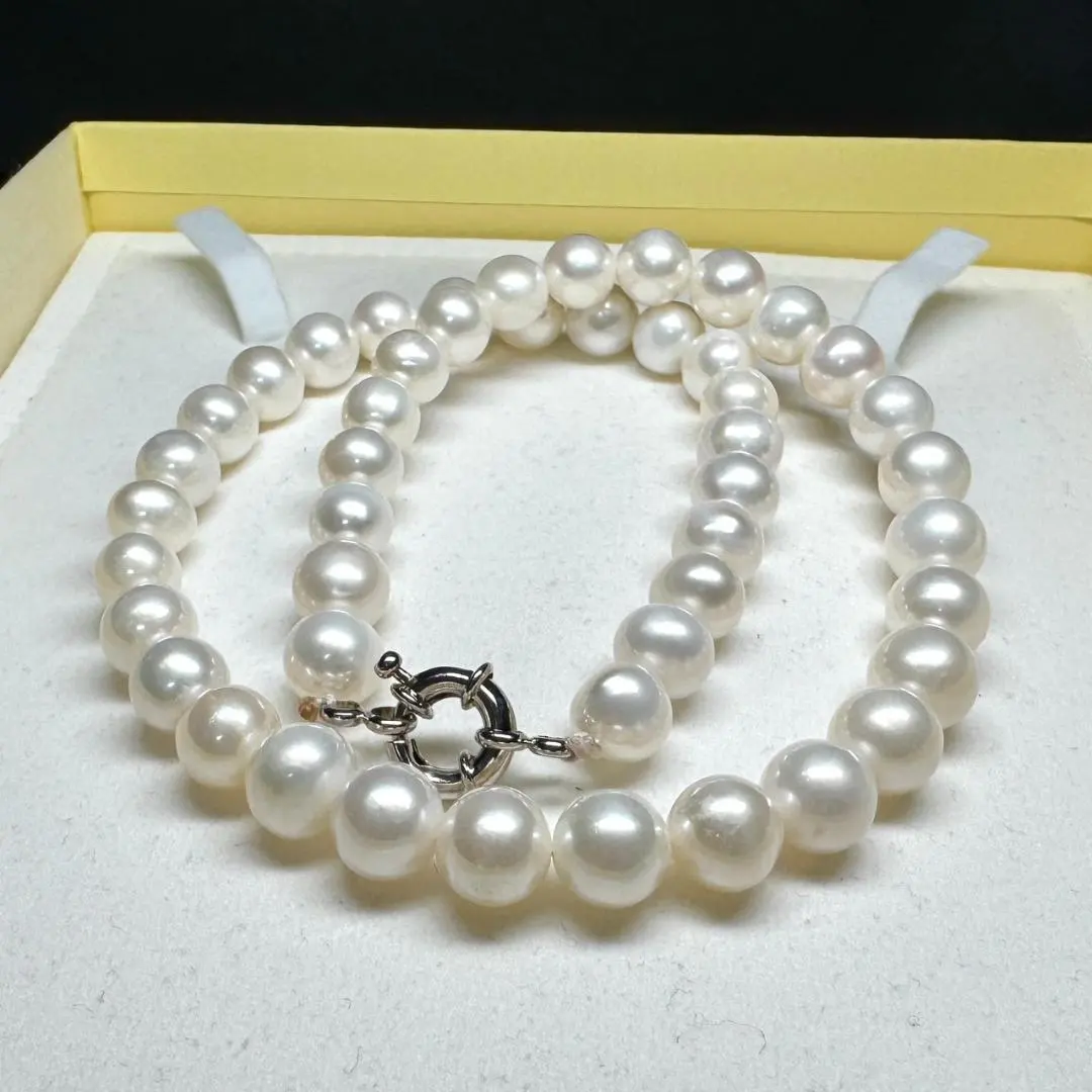 光澤強 / 大顆✨ 本真珠 珍珠 項鍊 約8mm-9mm珠 白色系 的縮圖