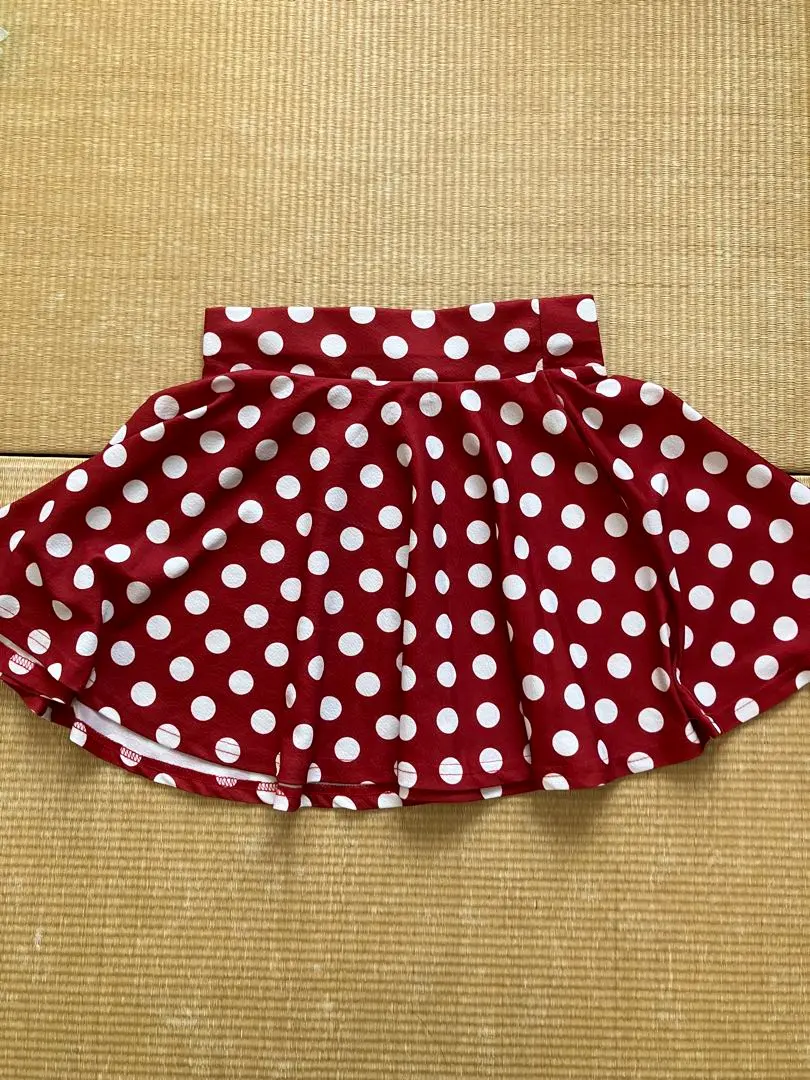 Thumbnail of Red and white polka dot flare skirt