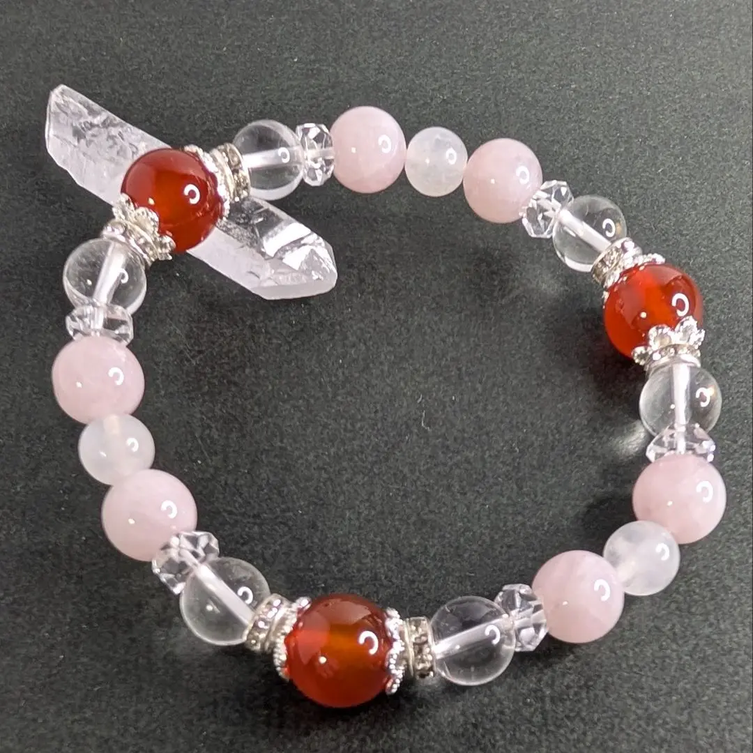 Thumbnail of [Inventory Clearance Sale] Red Agate, Rose Quartz, Crystal, Moonstone Bracelet