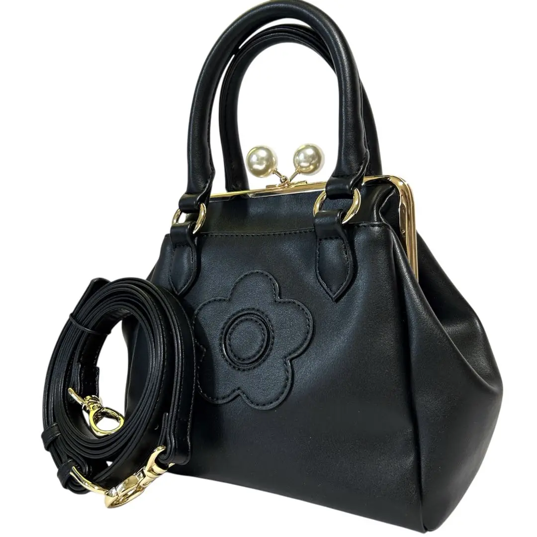 ✨美品✨MARY QUANT ショルダーバッグ 2way がま口バッグ パール MARY QUANT ショルダー付き パールがま口2way バック マリクワ