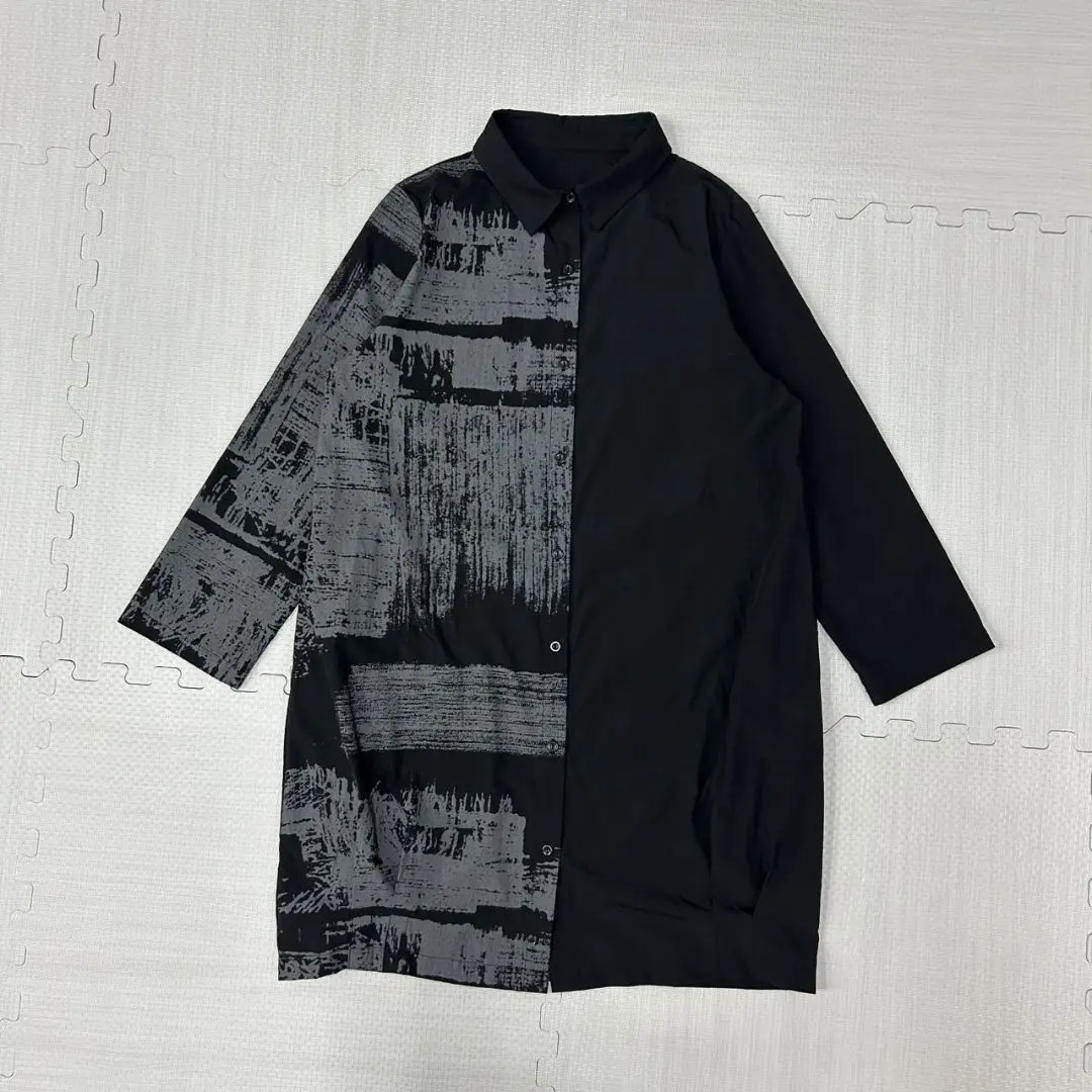 Thumbnail of 00's vintage long shirt black archive grunge 4y2k