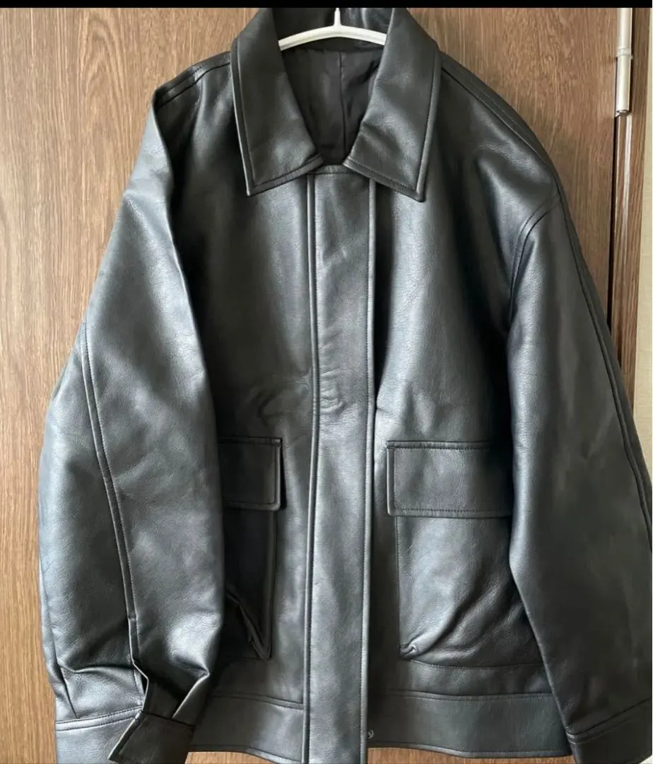 Thumbnail of Unused GU Faux Leather Jacket Black