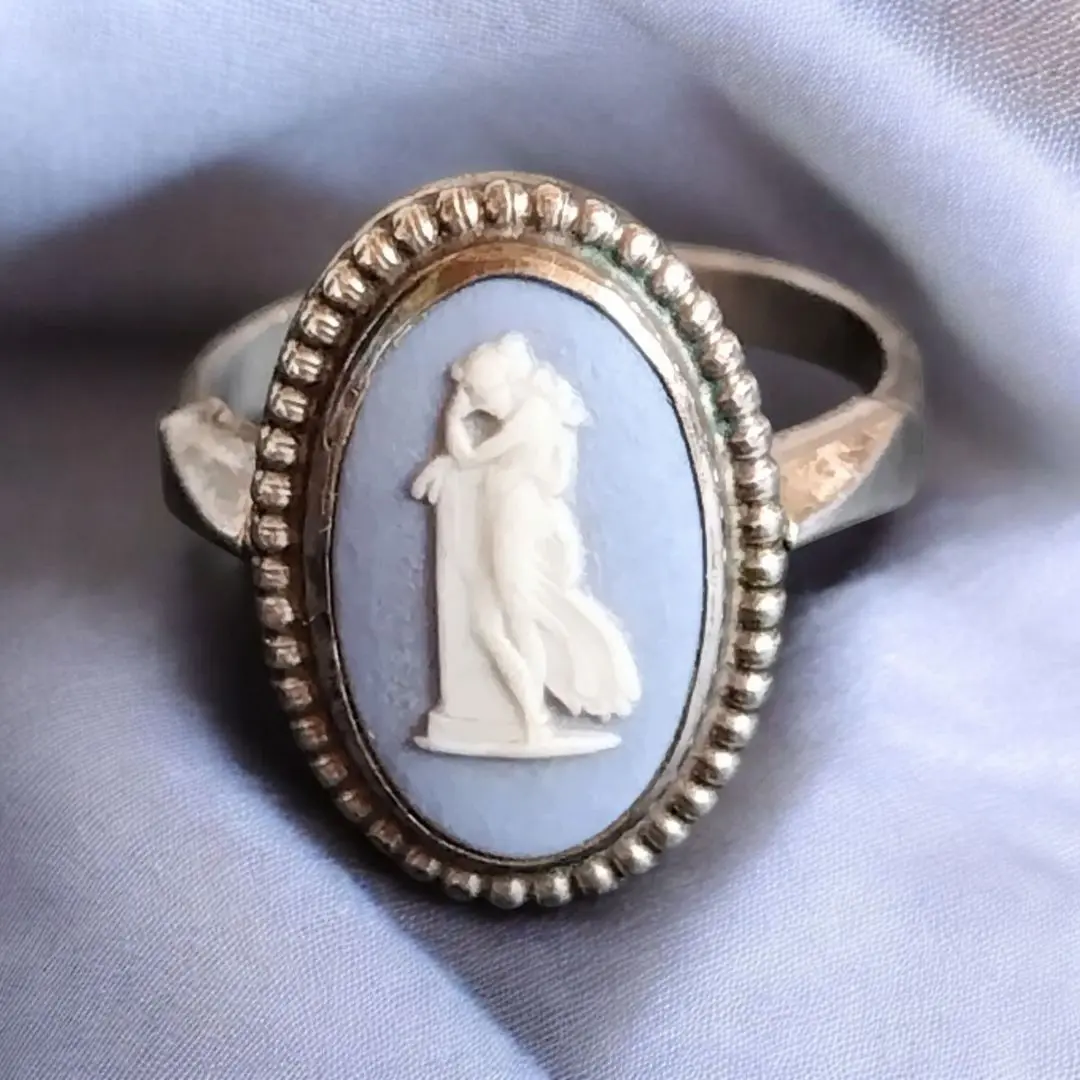 美品 Wedgwood ウェッジウッド シルバー925 リング ワイド 箱付き