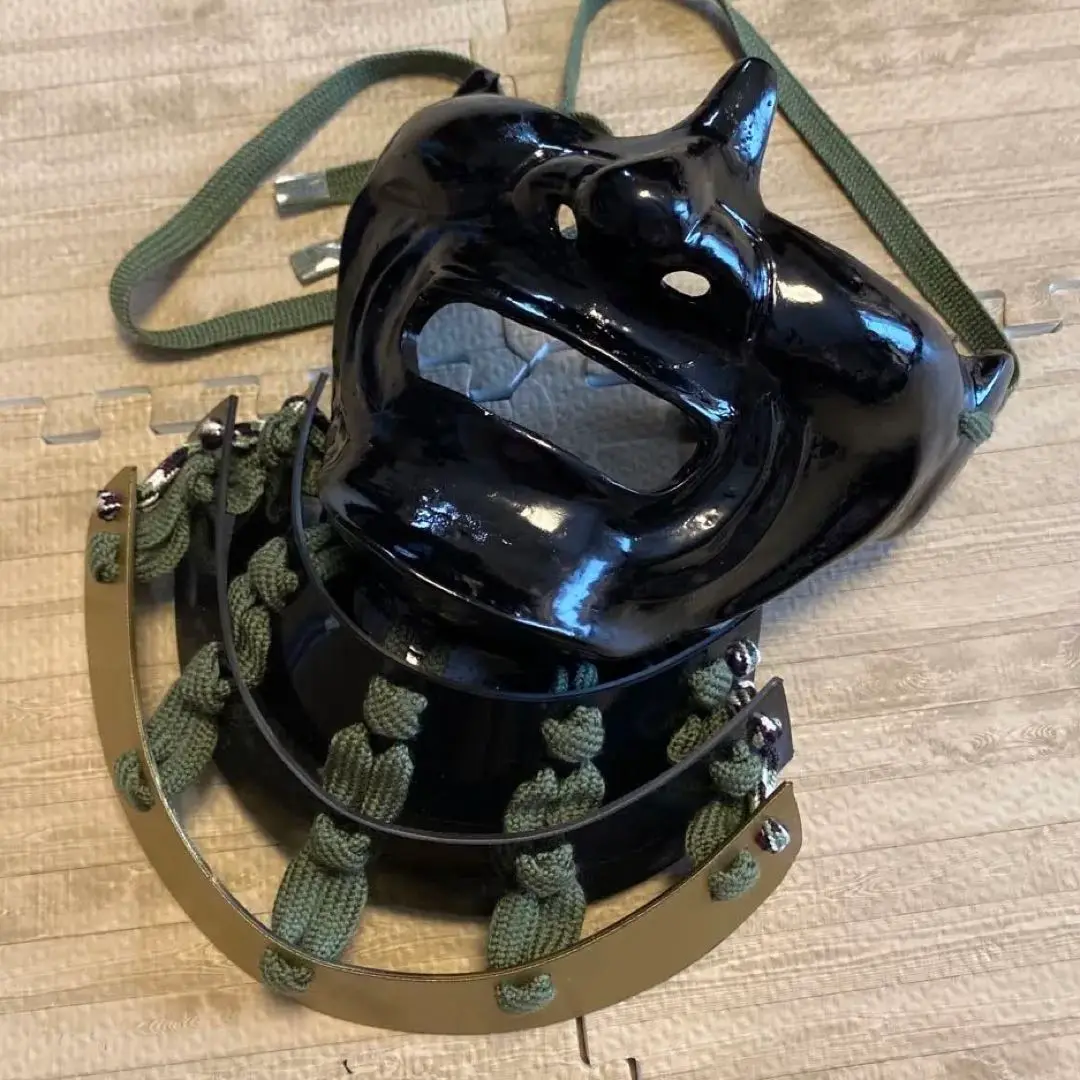 【着用可能】手作り半頬　武具　鎧兜　甲冑　等身大　面頬　mempo mask 着用可能】手作り半頬 甲冑 等身大 面頬 鎧兜 武具 mempo mask