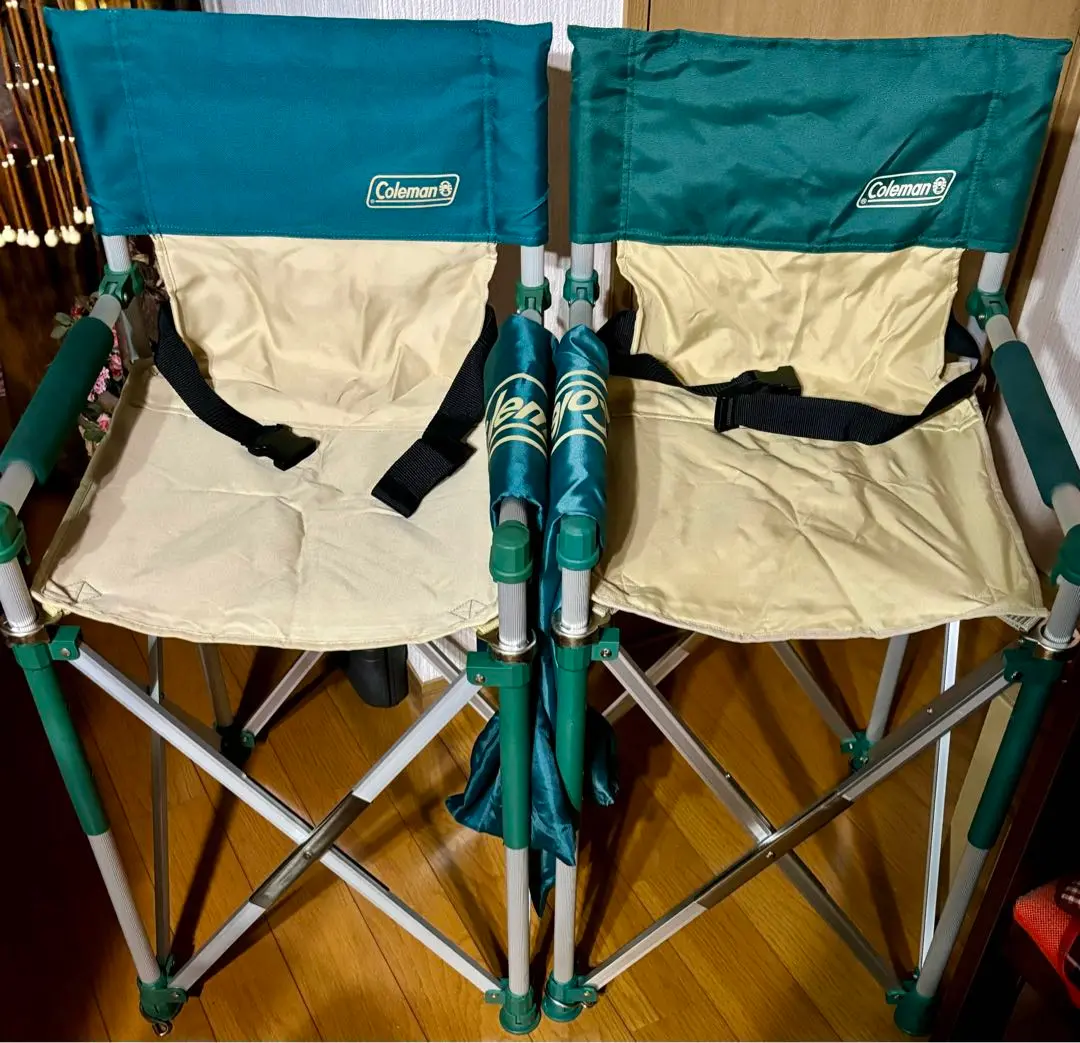 【美品】コールマン　キッズスリムキャプテンチェア　2脚セット Coleman(コールマン) キッズスリムキャプテンチェアアルファ+