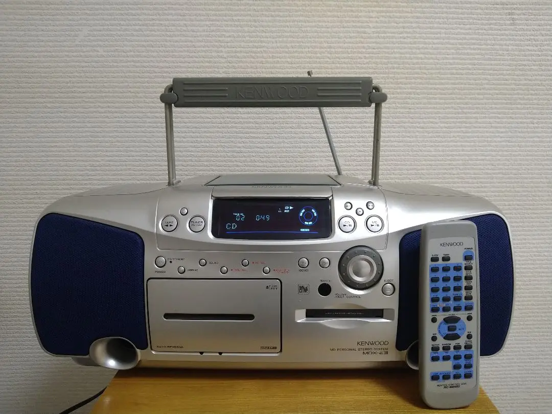 ケンウッド　CD・MD・ラジカセ　KENWOOD　MDX-E3　リモコン付き KENWOOD CD/MDラジカセ MDX-E3 - メルカリ