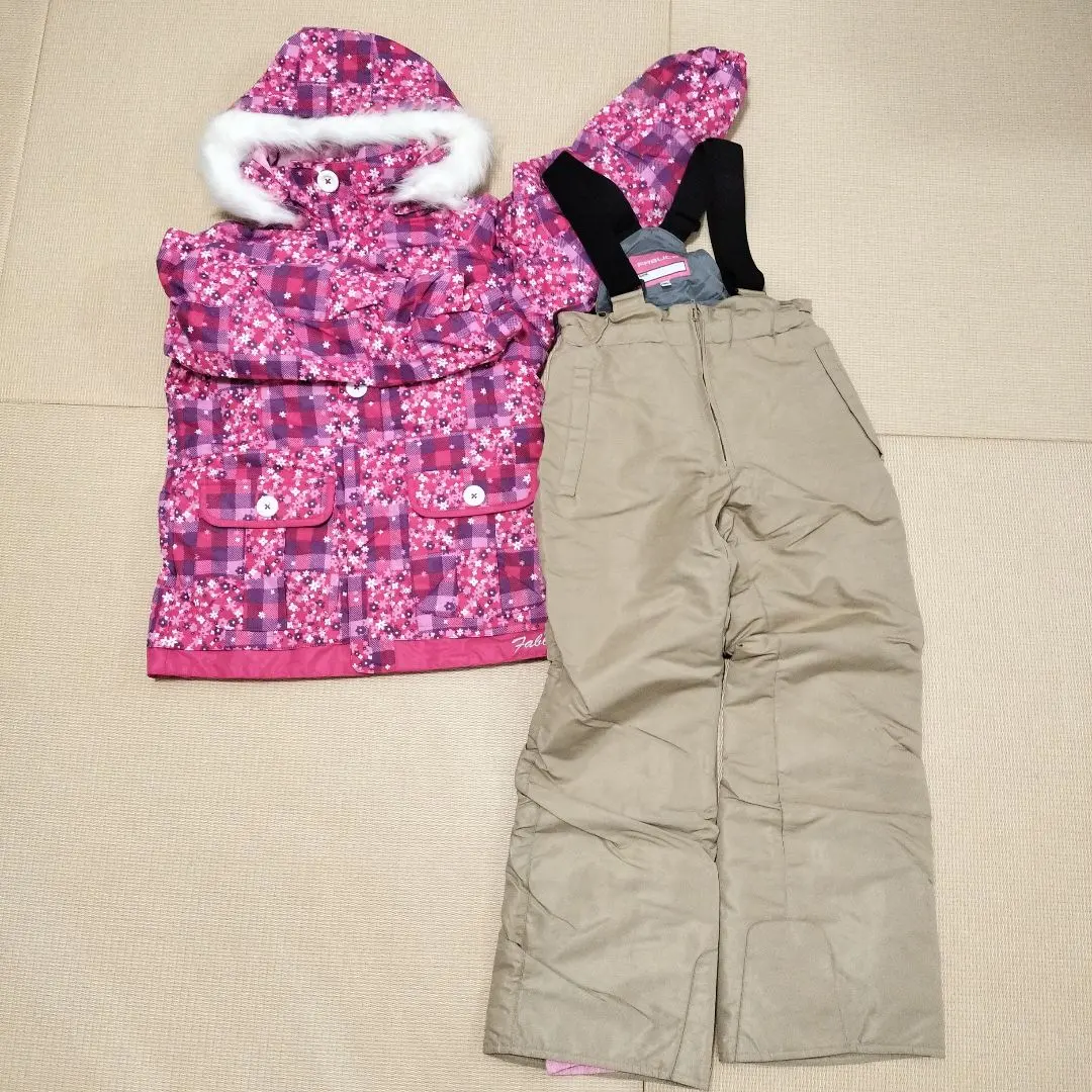Thumbnail of FABLICE Ski Wear Snowboard Wear 150 Pink-colored Set (Top and Bottom)