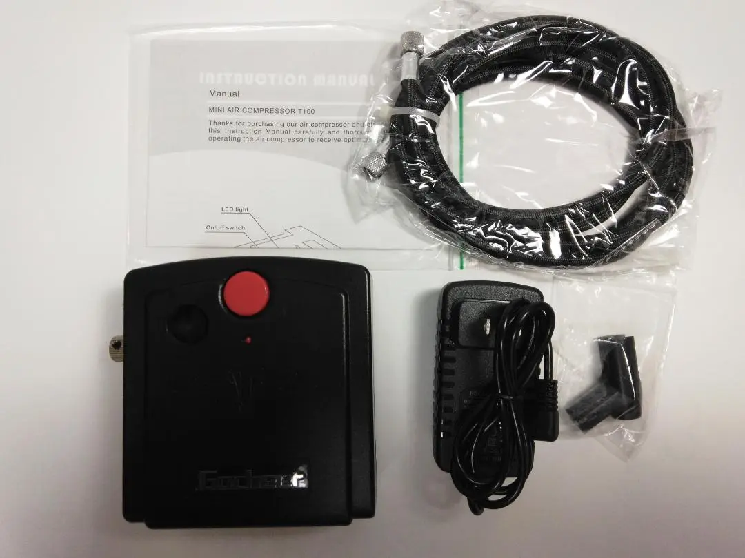 ★新品.未使用★ゴシェール◆ミニコンパクトエアブラシコンプレッサー。 Amazon | ゴシェール(Gocheer) 自動停止搭載 ダブルアクション