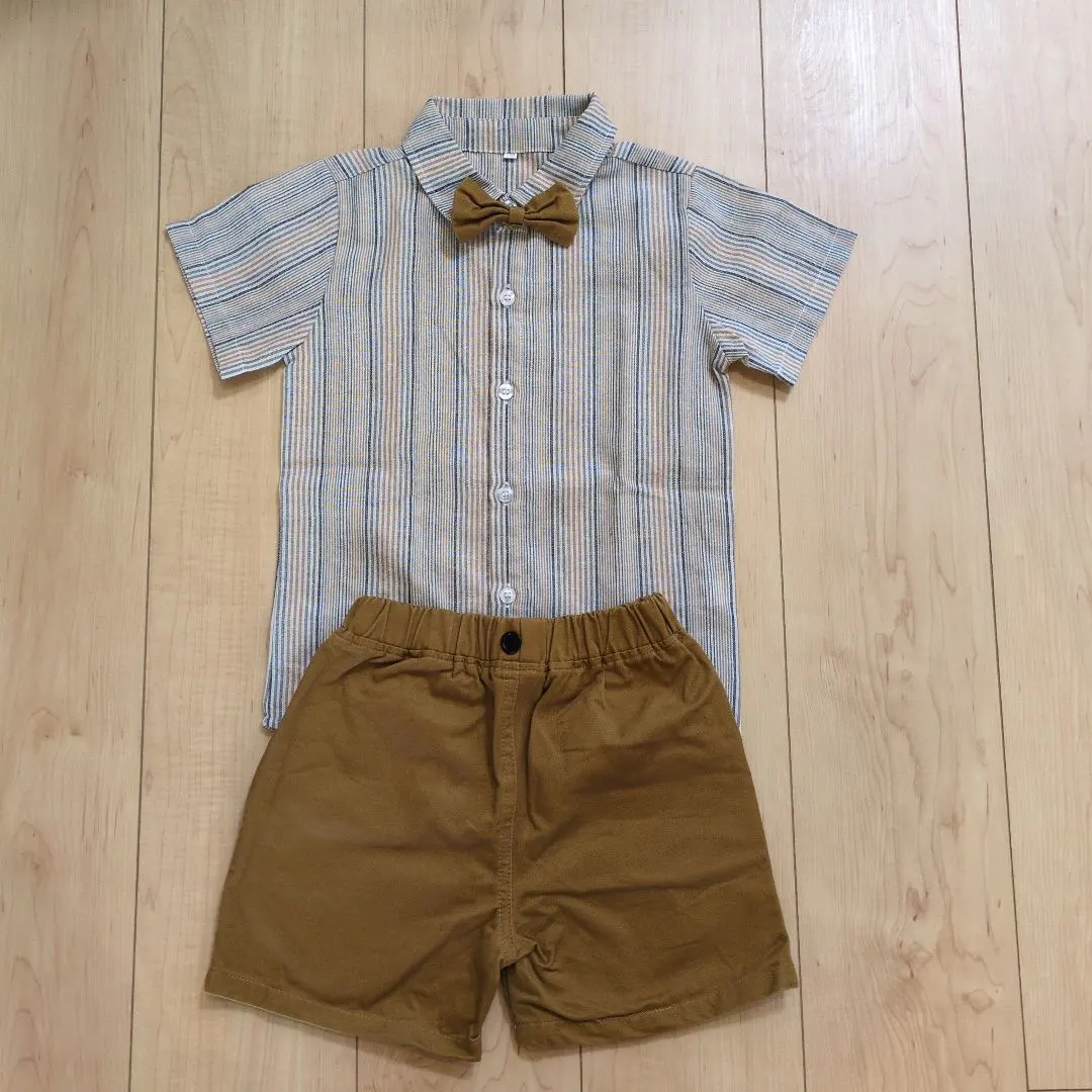 Thumbnail of Formal shirt and shorts set, 120cm