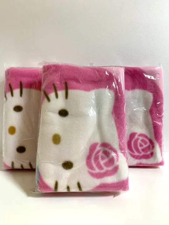 Thumbnail of New, Unused, Hello Kitty Fleece Knee Blankets, Set of 3