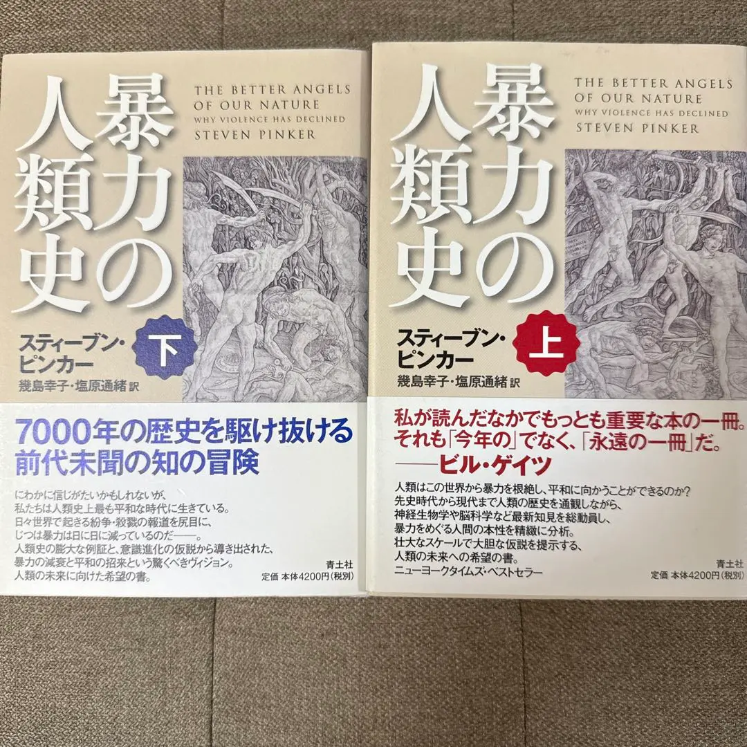 【新品・未読】暴力の人類史 上巻・下巻セット 2025年最新】暴力の人類史（下巻）の人気アイテム - メルカリ