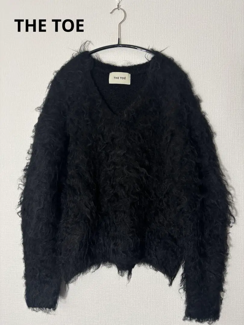THE TOÉ❤︎PIGALLE SHAGGY VNECK KNIT 定価以下美品 新作グッ THE S gray CARDIGAN SHAGGY PIGALLE TOE トップス