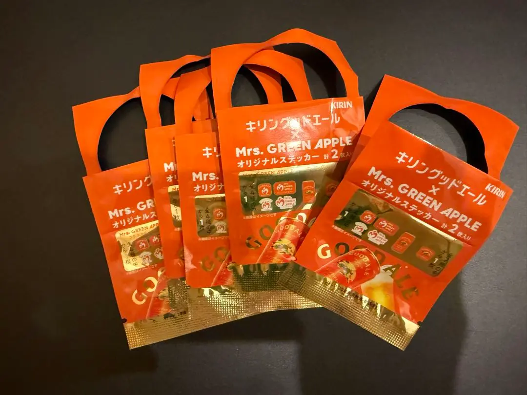 Thumbnail of Kirin Good Ale Mrs. GREEN APPLE Stickers 5 Packs