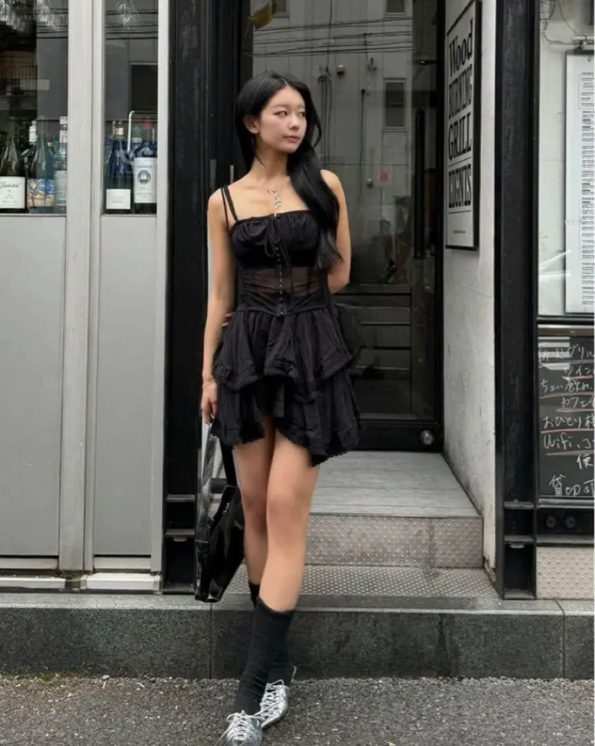 Thumbnail of Asymmetrical Ruffle Tiered Mini Skirt