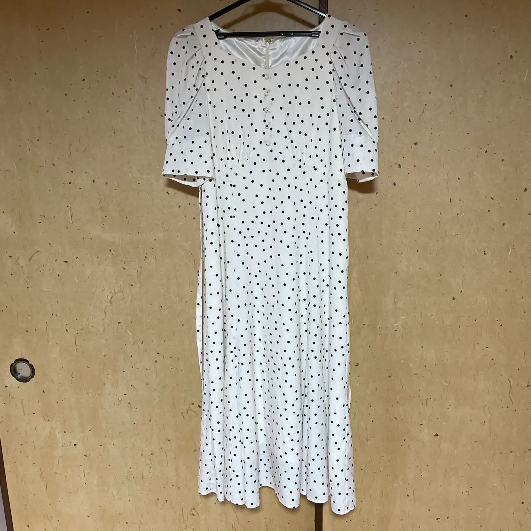 Thumbnail of JUSGLITTY Dot Pattern Short Sleeve Long Dress Size 1