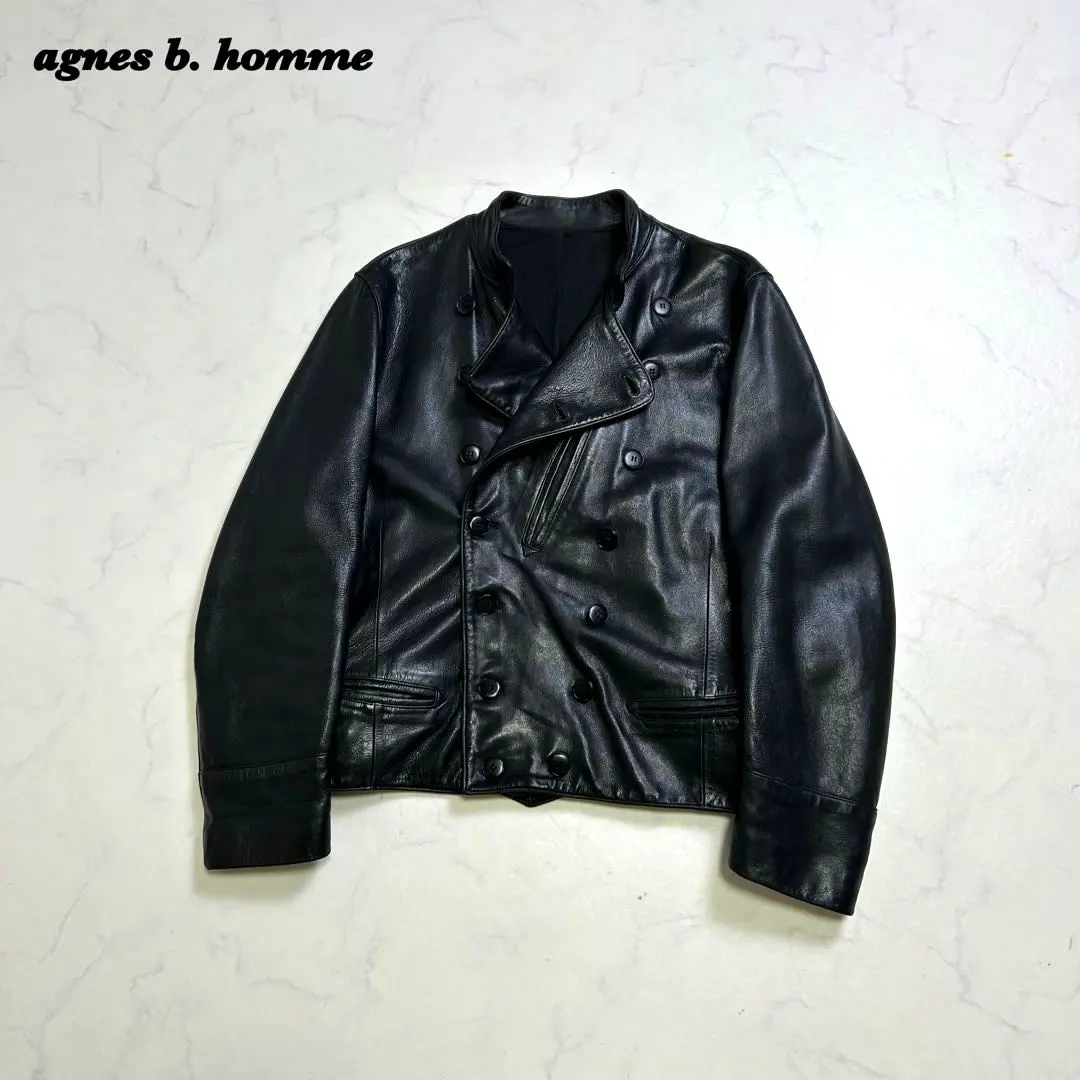 2025年最新】Agnes b メンズ レザージャケット・ライダースの人気