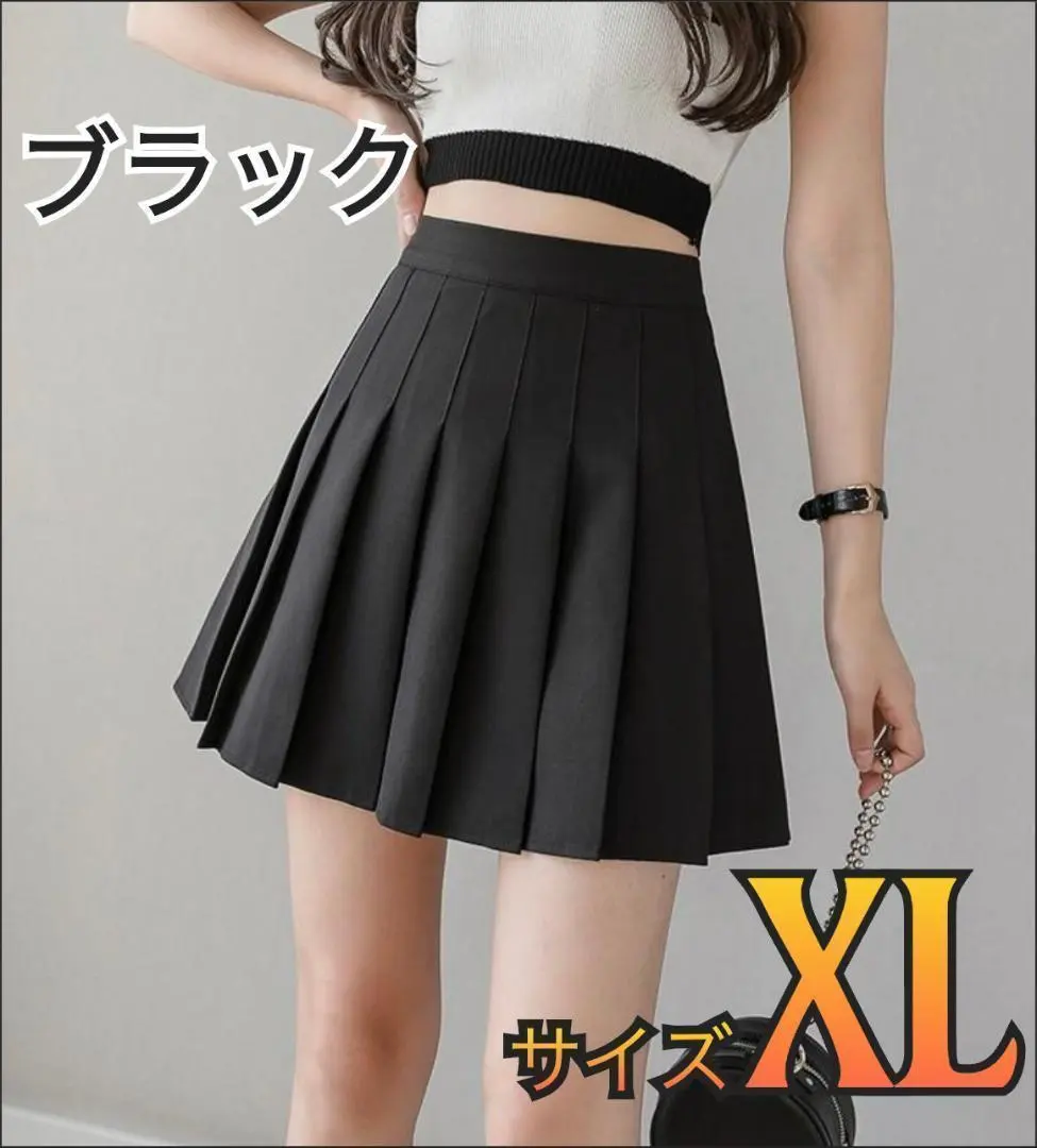 Thumbnail of Pleated Skirt XL Mini Skirt Black Golf Tennis Korean With Inner Shorts