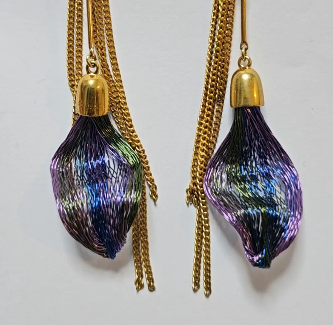 美品コレットマルーフ　colette  malouf 　メッシュワイヤー　ピアス 美品コレットマルーフcolette malouf メッシュワイヤーピアス