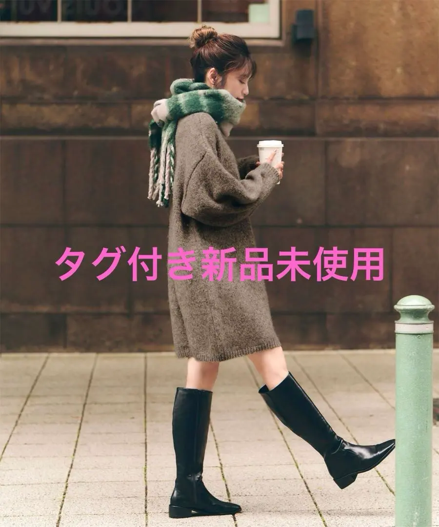 Thumbnail of 【Brand New】 Boat Neck Mini Knit Dress