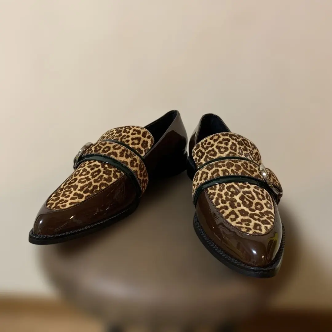 Thumbnail of Excellent condition, unused Jeffrey Campbell leopard print loafers