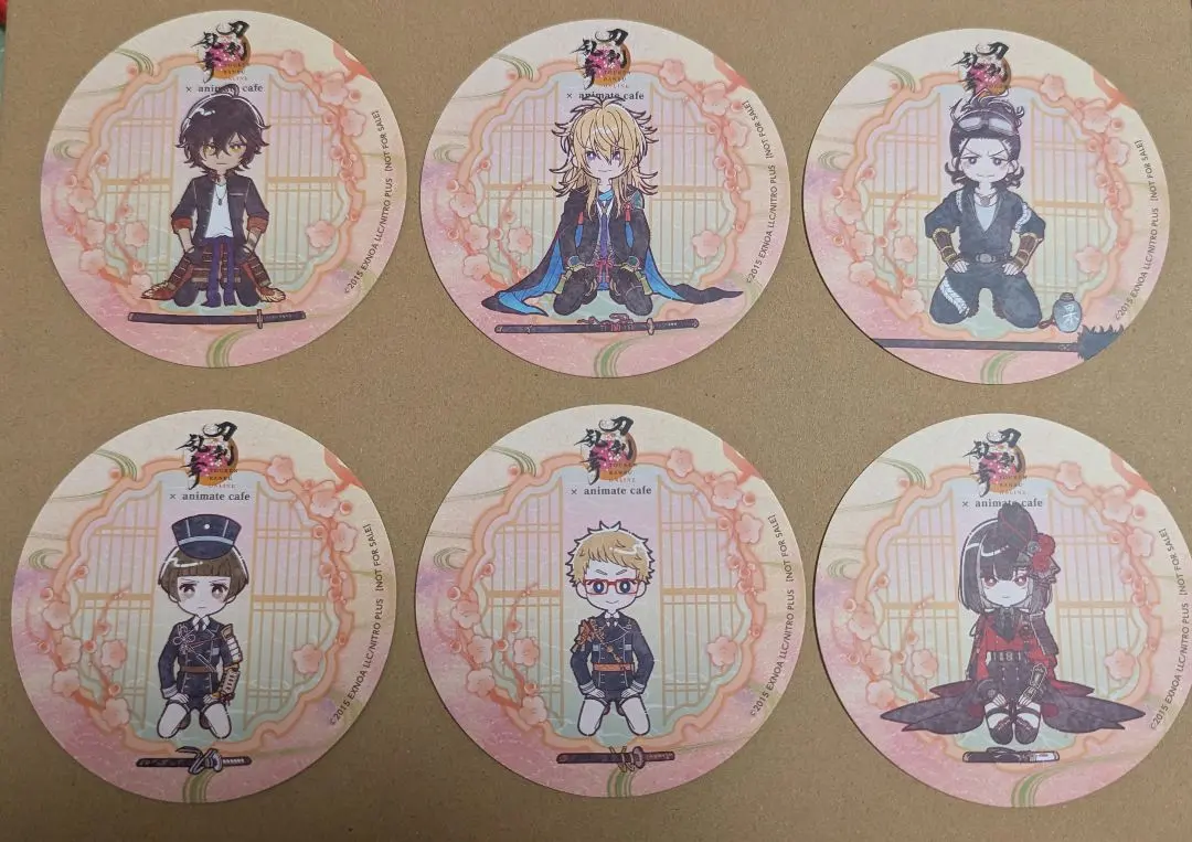 Thumbnail of Touken Ranbu 10th Anniversary Animate Cafe Coasters, Set of 6