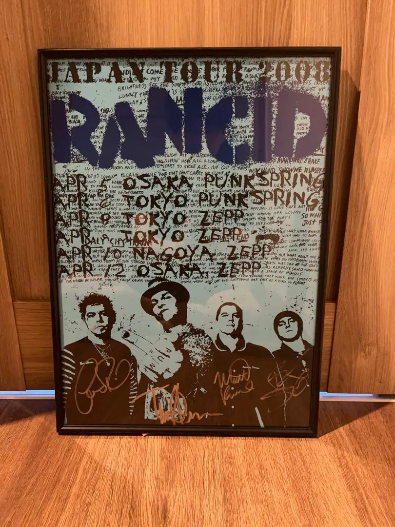RANCID シルクスクリーンポスター　メンバーサイン入り RANCID シルクスクリーンポスター メンバー直筆サイン入り
