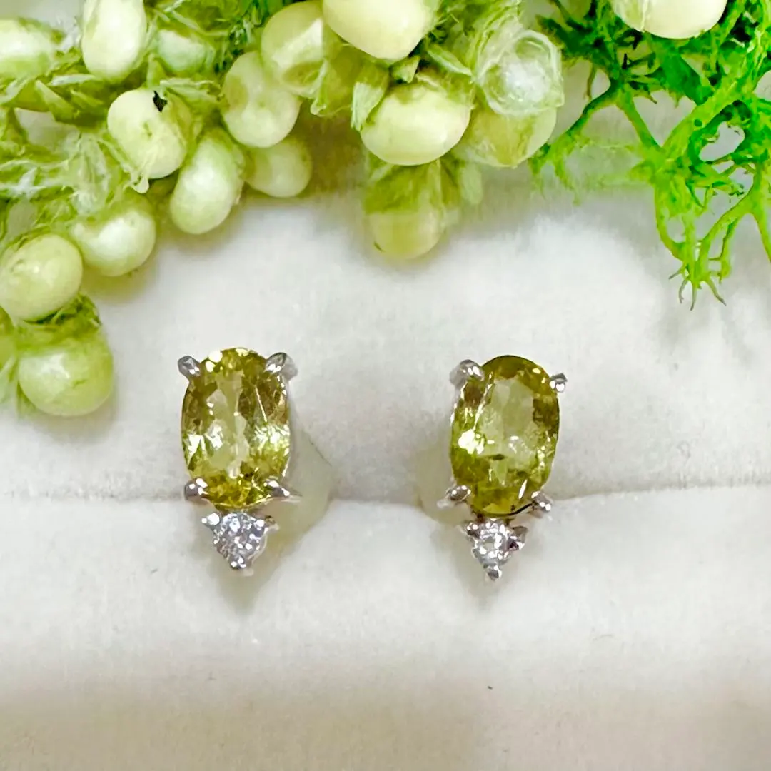 Thumbnail of K18/K14WG Canary Tourmaline Earrings