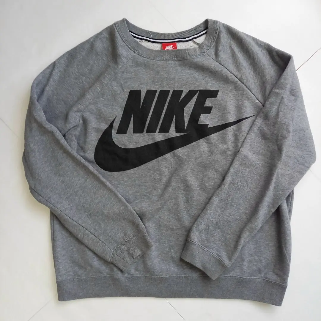 Thumbnail of NIKE Sweatshirt L Gray Big Logo Vintage American Casual