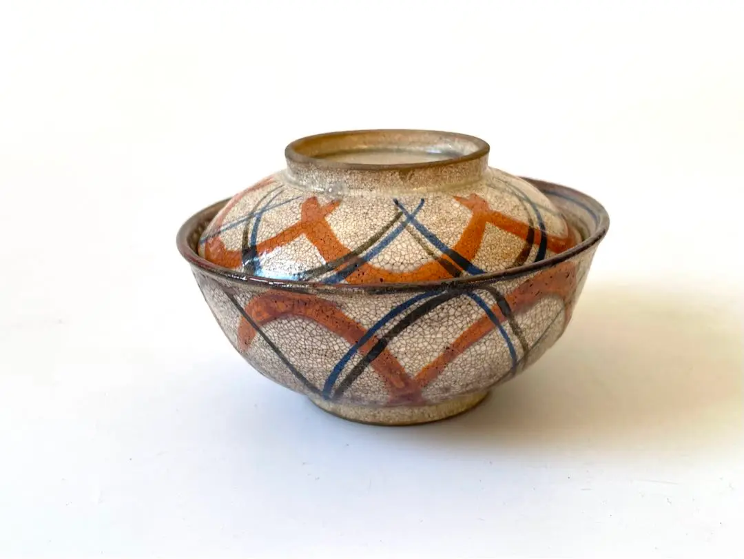 加藤丈助造 織部 蓋茶碗 十客 茶懐石道具 蓋物 陶芸 陶器【MA426】 茶器/茶道具 水指（水差し）】 織部 水柱形 加藤光右衛門作（山
