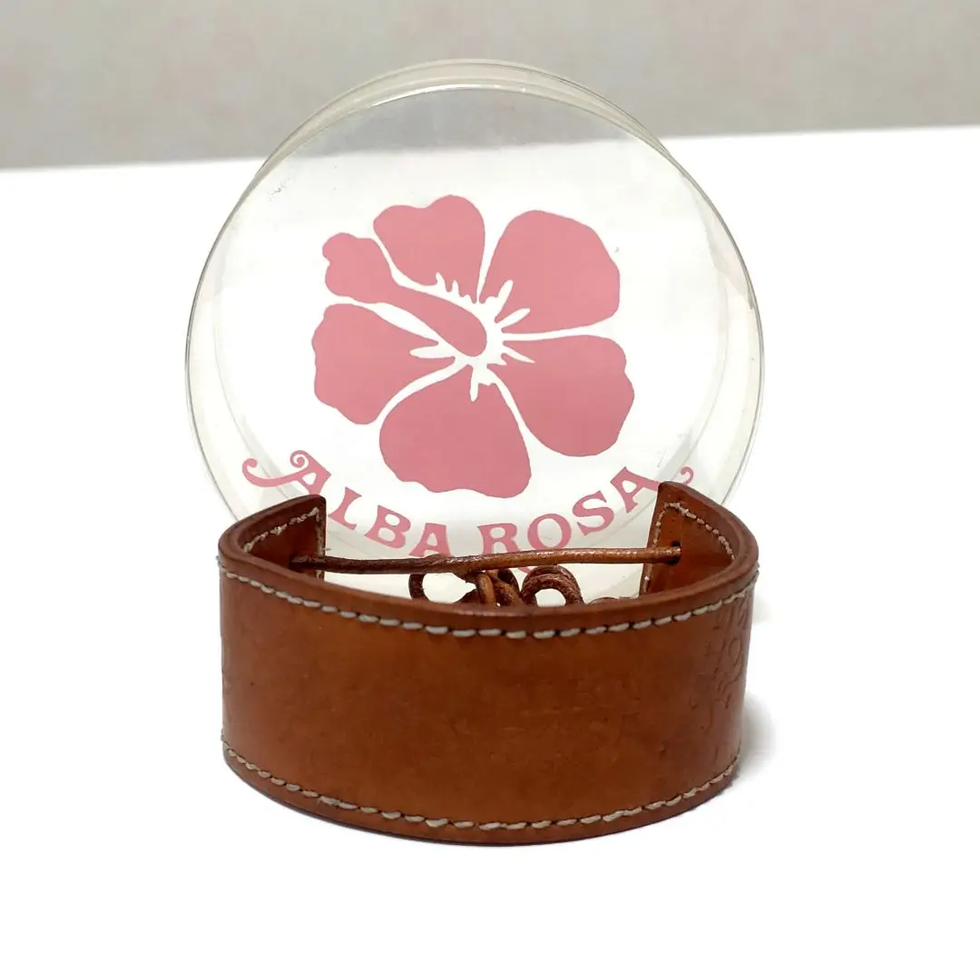 新品！！アルバローザ❤ハイビ＆ロゴ 太バングル❤レインボーカラー ブレスレット 新品！！アルバローザ❤ハイビ＆ロゴ 太バングル❤レインボー