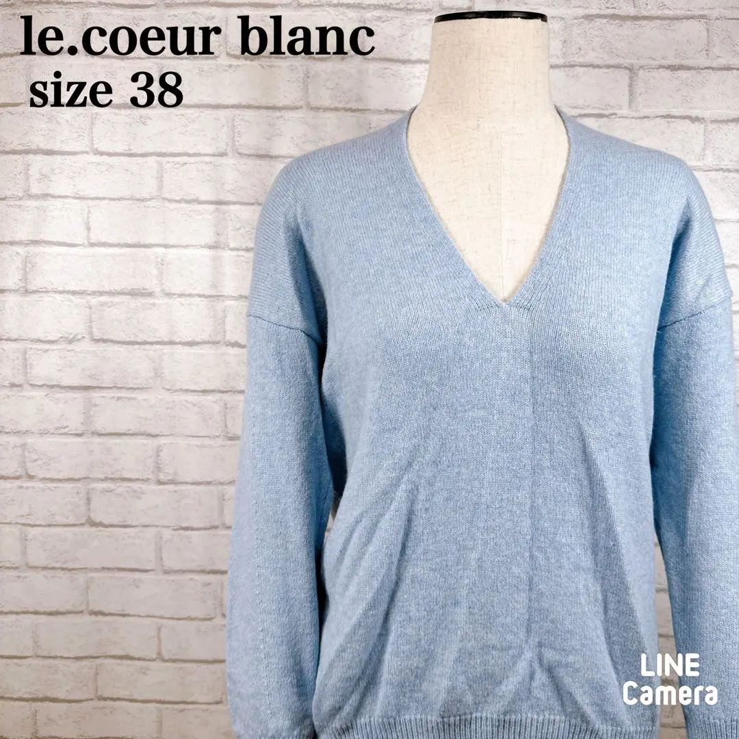 Thumbnail of Le.coeur blanc V-neck Cocoon Merino Wool Pullover Knit Simple